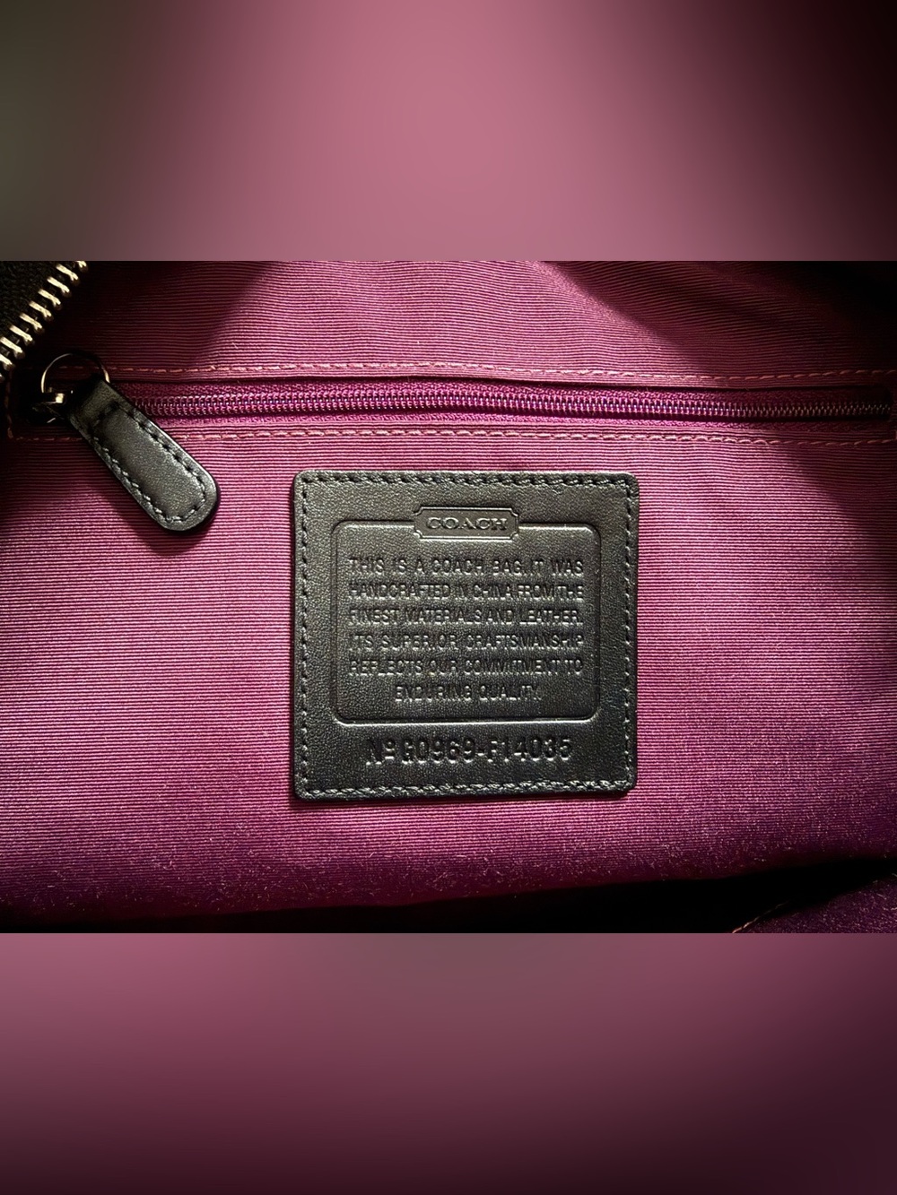 COACH F14035 Chelsea Horse and Carriage Bag w Strap - Picture 7 of 8